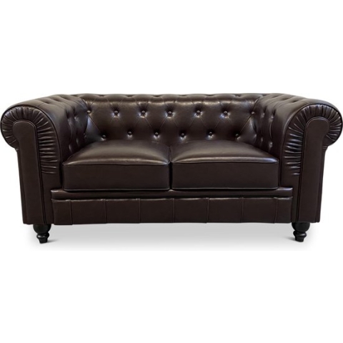 Chesterfield Bank - 2 Zits - Mokka Bruin - Design