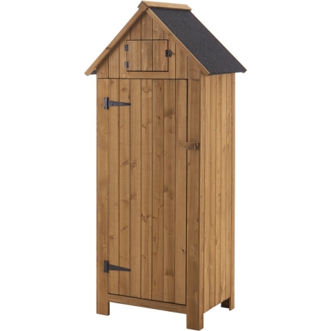 Tuinhuis Maddison - 77x54x179 cm - Houtkleurig - Grenen en Bitumen - Klassiek Design