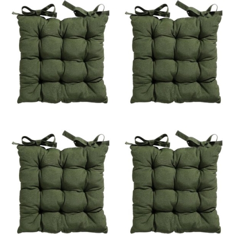 Madison - Zitkussen - Universeel - 4 stk. - 46x46 cm - Groen - Tuin