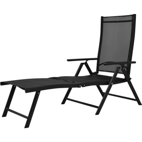 vidaXL-Ligbed-inklapbaar-aluminium-zwart