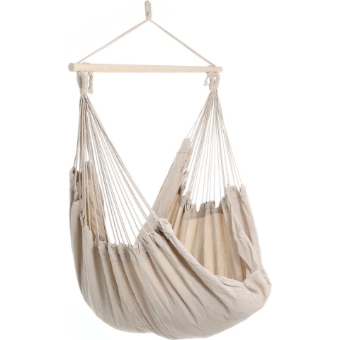 Detex Hangmat – Katoen/Polyester/ Belastbaar tot 150 kg – Beige