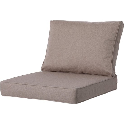 Madison - Loungekussen - Tuinkussen - Zitkussen - Rugkussen - Waterbestending - 2-delig - 60 x 60cm - Manchester Taupe