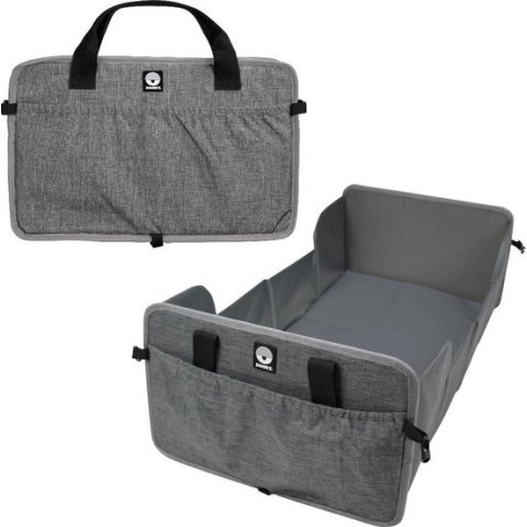 Dooky Traveller - Reisbed - Opvouwbaar - 0-6 maanden - Grijs Melange