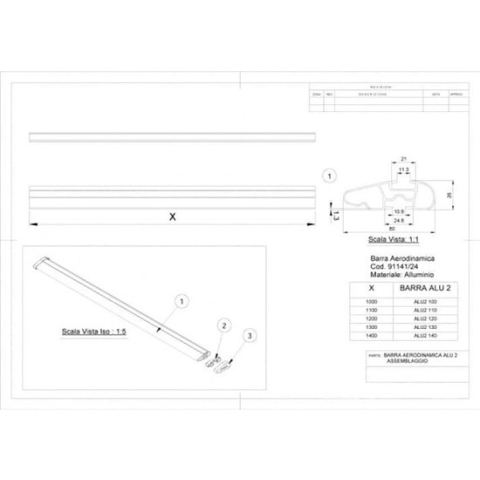 Farad Dakdragers - Skoda Octavia Wagon 2009 t/m 2012 - Open Dakrail - 100kg Laadvermogen - Aluminium - Wingbar