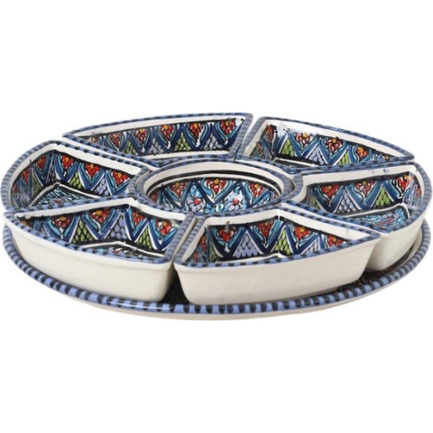 CRAFLAIR ~ Serveerschaal ~ Tapas Schaaltjes ~ 8-delig set ~ Tapasschaal ~ Handgemaakt Aardewerk