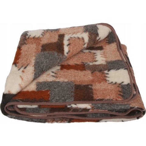 Wollen Deken 140x200cm 100% zuivere Australische Merino scheerwol OnceDoce® 480 g/m² Woolmark-certificaat – Warm Ademend Zacht – Wasbaar – Patches