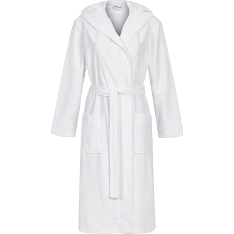 Witte uniseks badjas capuchon