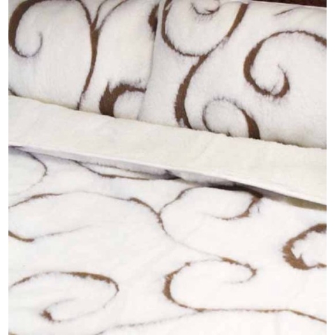 Wollen Deken 200x220cm 100% zuivere Australische Merino scheerwol - DUBBELE DIKTE 900 g/m² Woolmark certificaat – Cappuccino Brown - Wasbaar en antiallergisch - ZACHT en WARM