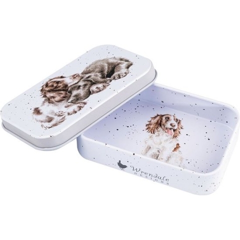 Wrendale Blikje - 'Growing Old Together' Spaniel and Labrador Mini Tin - Bewaarblikje Hond Wrendale Designs