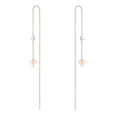 Tamaris dames oorhanger roestvrij staal 1 zirkonia One Size Roségoud 32016699