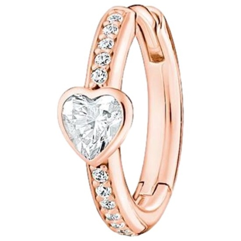 Thomas Sabo Dames-Creole 925 Zilver Zirkonia One Size Roségoud 32020622