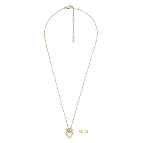 Fossil JF04246SET Geschenkset Damesketting en Oorbellen - 470 mm