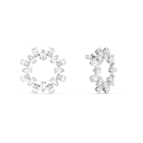 Swarovski Dames Oorknoppen Metaal - Zilverkleurig