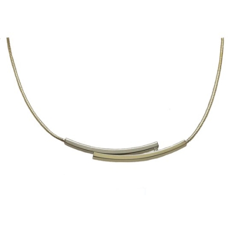 collier - geel goud - zilver - diamant - 14 karaat - Verlinden juwelier
