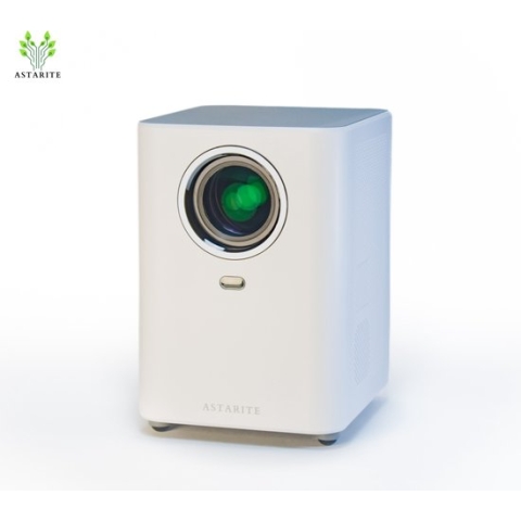 Astarite® Alpha Smart Beamer - Smart Projector - 450 ANSI - 6500 lumen - Full HD 1080P - Android TV 9.0 - WiFi - 10W High-Fidelity speakers - Keystone correctie - Haarscherp beeld - Wit