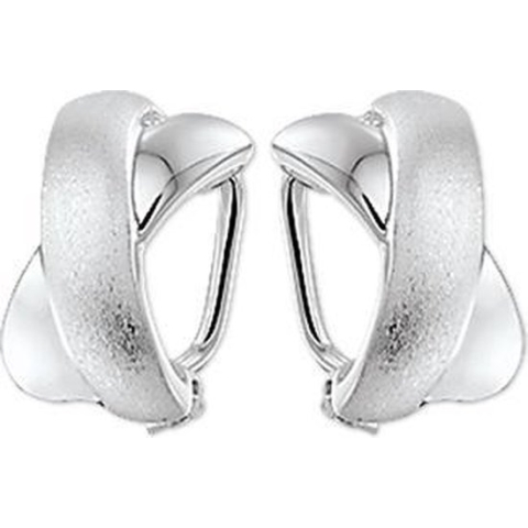 The Jewelry Collection Oorclips Poli/mat - Zilver