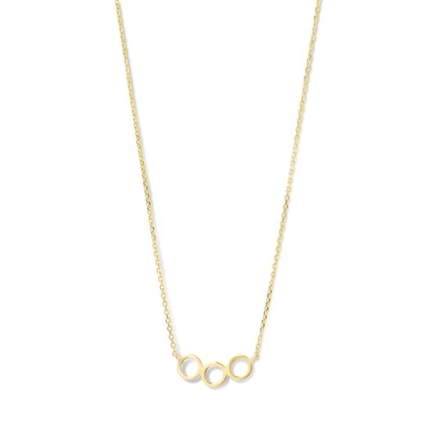 New Bling 9NBG-0352 Gouden Ketting - Dames - Cirkels - 4,6 x 14 mm - Ankerschakel - 0,85 mm Dikte - 38 + 2,5 + 2,5 cm - 14 Karaat - Goud