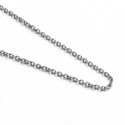 Collier edelstaal schakel 50 cm. Ankercollier met bajonet sluiting. Op diverse lengtes verkrijgbaar 45, 50 en 60 cm.