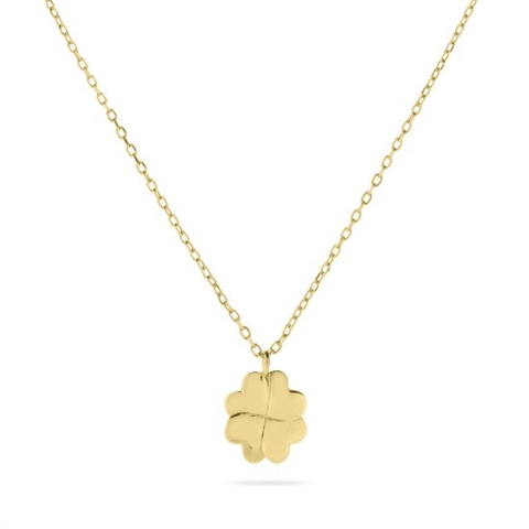 Gisser Jewels - Halsketting VGN014 - 14k geelgoud - met wish bone hanger (1 cm lang) - 42 + 3 cm