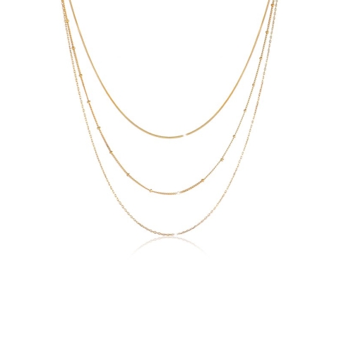 Elli Dames Halsketting dames Layer Look Basic in 925 sterling zilver verguld