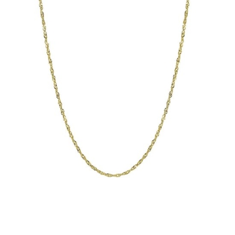 Lucardi Dames Ketting gourmet diamondcut - 9 karaat - Ketting - Cadeau - 51 cm - Geelgoud