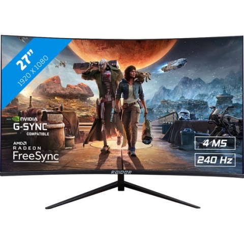RAIDER Pro Gaming Monitor - FreeSync/G-Sync - 240Hz - Curved - 27 inch