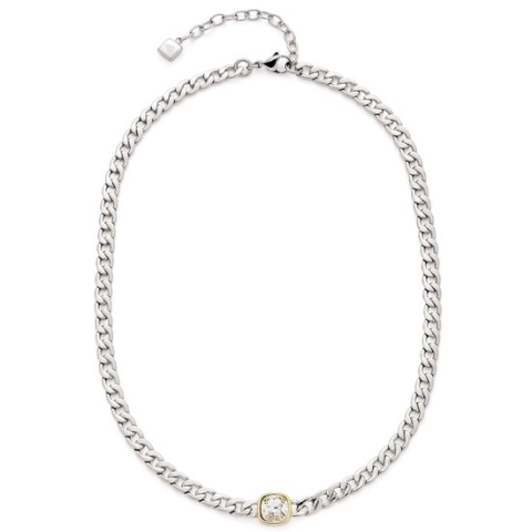 Leonardo Dames ketting edelstaal glas steen One Size 88472357