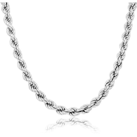 Glow 102.2398.45 Dames Ketting - Collier - Sieraad - Schakelketting - Zilver - 925 Zilver - 7 mm breed - 45 mm lang