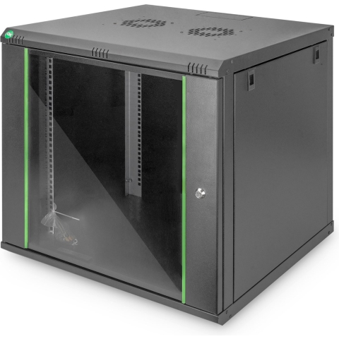 Digitus DN-19 09U-6/6-EC-SW 19inch-wandkast (b x h x d) 600 x 505 x 600 mm 9 HE Zwart, Zwart (mat), Zwart (RAL 9005)