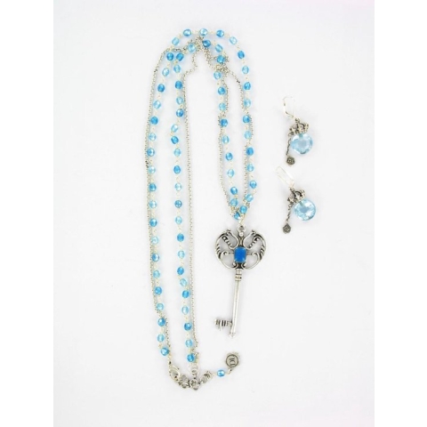 DOLCE LUNA | Prachtige set bestaande uit collier met bijpassende oorhangers