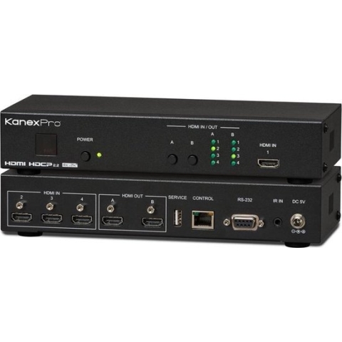 KanexPro 4x2 4K/60 HDMI matrix switch met HDR
