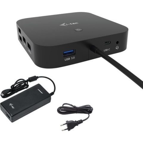 USB Hub i-Tec C31HDMIDPDOCKPD100 Black 100 W