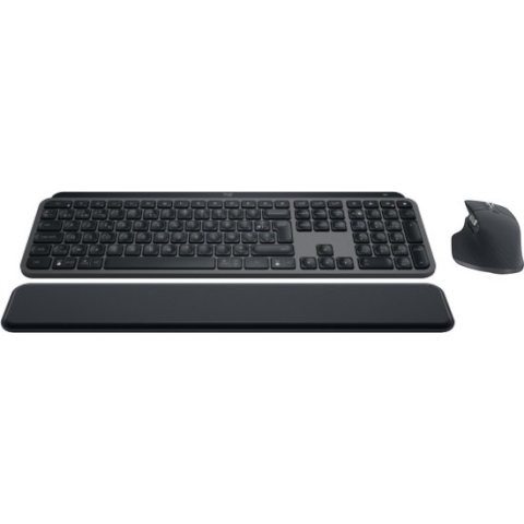Logitech MX Keys S Combo - Draadloos Toetsenbord en Muis met Polssteun - Qwerty US international - Graphite