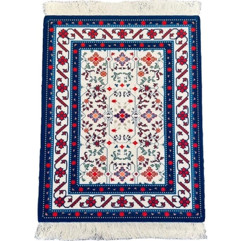 MuisMaatje - Perzisch Tapijt Muismat - Type: Sweet Sapphire - Perzisch Muismatje - Zachte Muismat met touwtjes