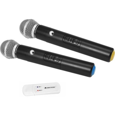 Omnitronic UWM-2HH USB Draadloze microfoonset Draadloos Schakelaar