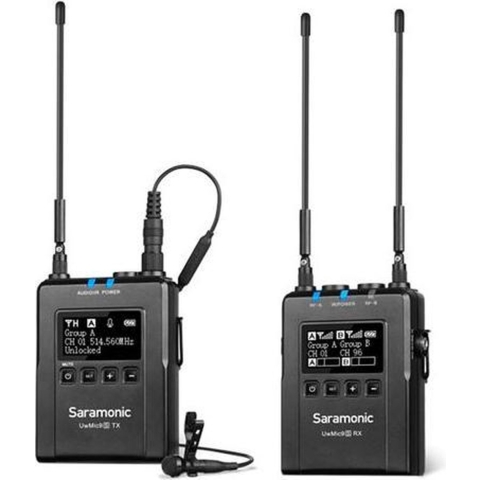 Saramonic UwMic9S kit 1 draadloze Lavalier Microfoon TX9S + RX9S UHF voor op camera te gebruiken