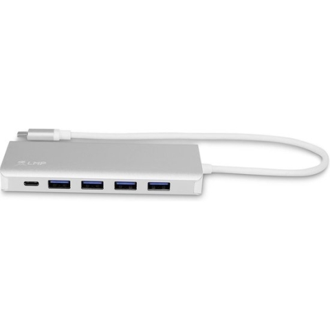 LMP - USB-C Hub - 7-poorts USB-C Hub met 3x USB-C, 4x USB - Zilver
