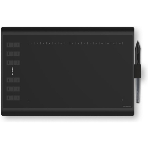 HUION H1060P grafische tablet 5080 lpi 250 x 160 mm USB Zwart