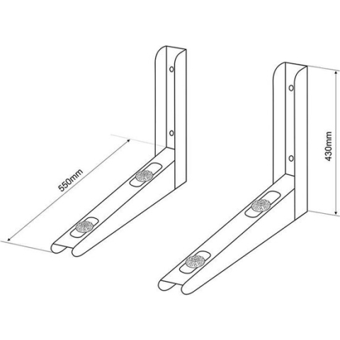 Maclean MC-624 - BEUGEL GEVOUWEN AIRCONDITIONINGHOUDER 550 MM KPL