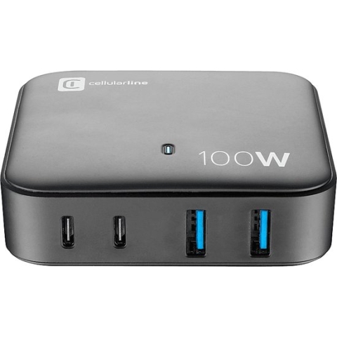 Cellularline Multipower Magnus - USB hub - 100W - 2x USB-C - 2x USB-A