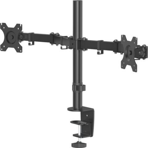 Hama Monitorhouder, 2 monitoren, in hoogte verstelb., zwenk-/kantelb., 13" - 32"