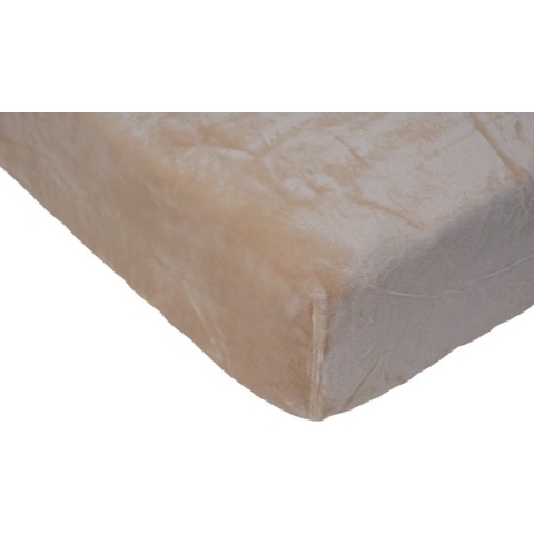 Zachtbeddengoed.nl - Baby Cadeau - Hoeslaken - Baby - Ledikant - 60x120 cm - Velvet - Hoekhoogte tot 15 cm - Amandel - Laken - Zacht - Kwalitatief - Beddengoed