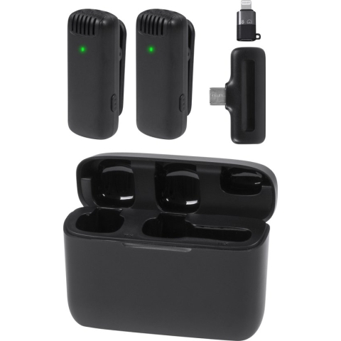 Nuvance - Draadloze Microfoon - 2 Stuks met Oplaadcase - Dasspeld Microfoon - Usb C - Lavelier Microfoon - Plug & Play