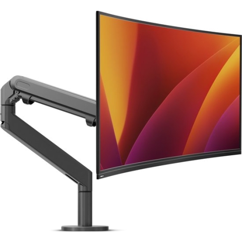 Alberenz® Single Monitor Arm Donkergrijs - Monitorbeugel met Gasveer - Ultrawide monitor arm - Monitor beugel - Ergonomisch ontwerp