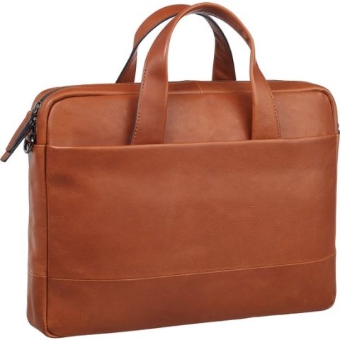 Leonhard Heyden Laptoptas / Werktas / Aktetas - 15 inch - Leer - Hamburg - Cognac