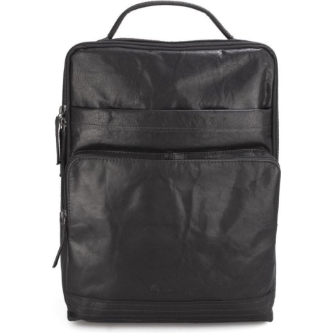 Spikes & Sparrow Leren Laptop Rugzak 16.4 inch Bronco 59530 Zwart