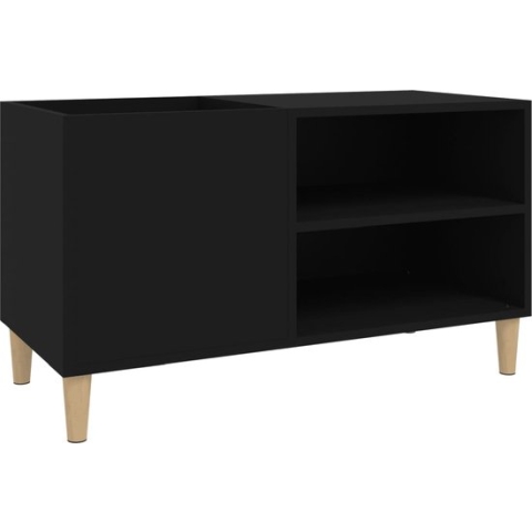 vidaXL-Platenkast-84,5x38x48-cm-bewerkt-hout-zwart
