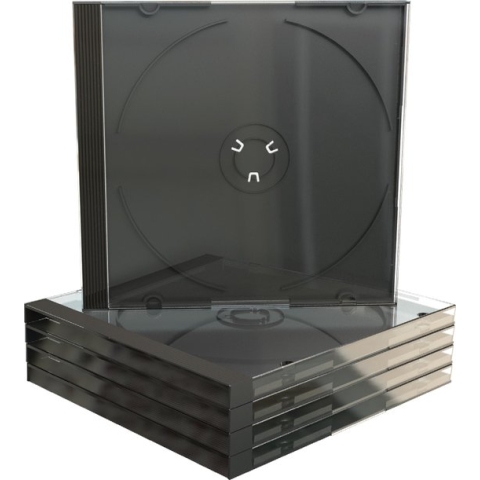 MediaRange BOX22-M CD-doosje Jewel case 1 schijven Zwart, Transparant