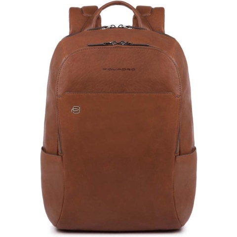 Piquadro Laptoprugzak Black Square Leer - cognac