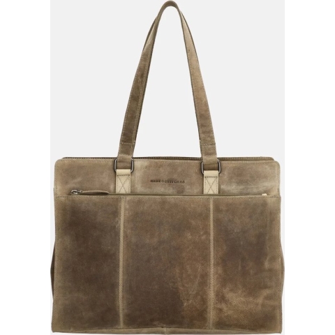 Hide & Stitches Idaho Laptoptas 15,6 inch (38 cm) - Donkerzand